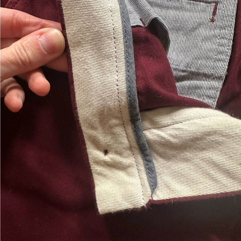 💜 J. Crew Wine Red Stretch 484 Slim Chino Pants (W28 L32)